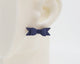 Italian Leather Bow #A014 Earrings