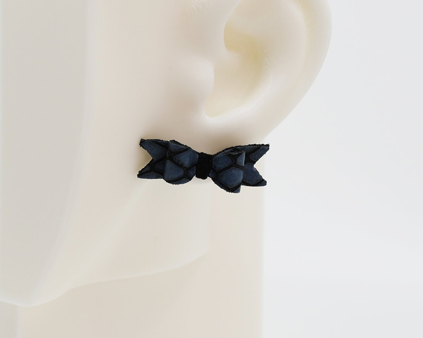 Italian Leather Bow #A015 Earrings