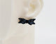 Italian Leather Bow #A015 Earrings