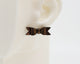 Italian Leather Bow #A031 Earrings