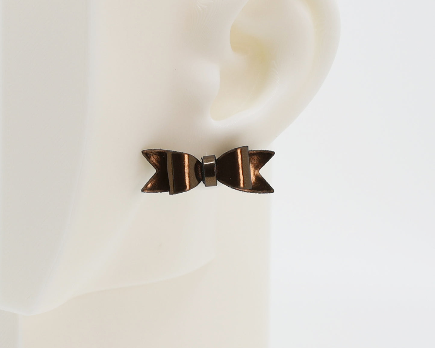 Italian Leather Bow #A032 Earrings