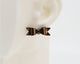 Italian Leather Bow #A032 Earrings