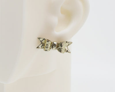 Italian Leather Bow #A035 Earrings