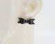 Italian Leather Bow #A036 Earrings