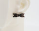 Italian Leather Bow #A037 Earrings