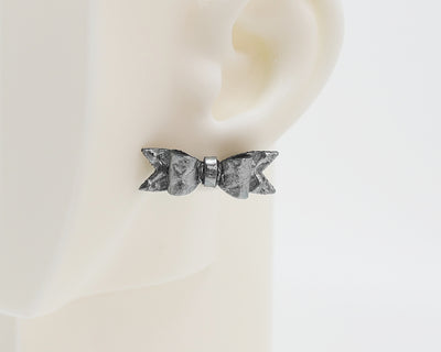 Italian Leather Bow #A041 Earrings