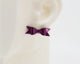 Italian Leather Bow #A043 Earrings
