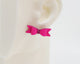 Italian Leather Bow #A047 Earrings