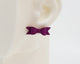 Italian Leather Bow #A048 Earrings