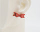 Italian Leather Bow #A050 Earrings