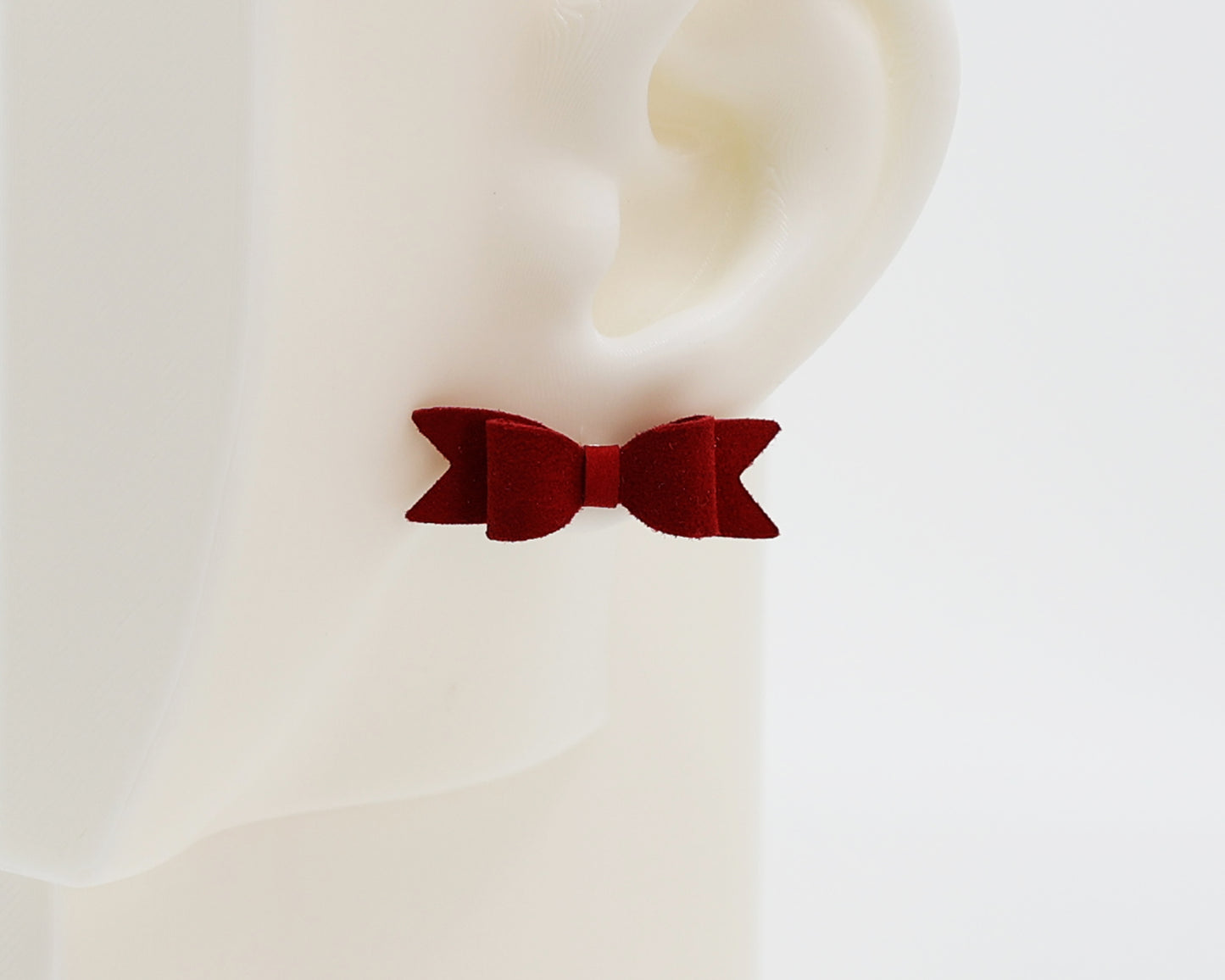 Italian Leather Bow #A051 Earrings