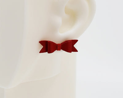Italian Leather Bow #A052 Earrings