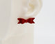 Italian Leather Bow #A052 Earrings