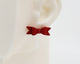 Italian Leather Bow #A053 Earrings