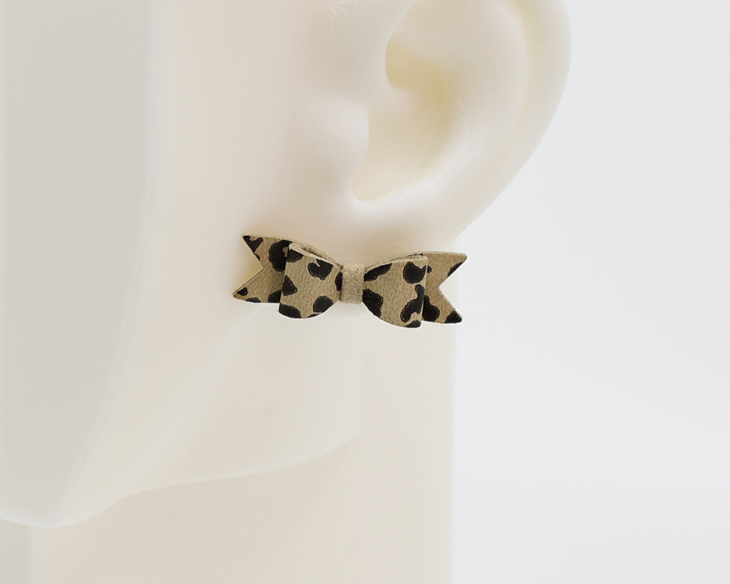 Italian Leather Bow #A063 Earrings