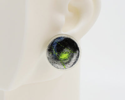 Wool & Fiber Asymmetrical Earrings #A002