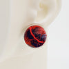 Wool & Fiber Asymmetrical Earrings #A003