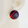 Wool & Fiber Asymmetrical Earrings #A003