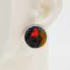Wool & Fiber Asymmetrical Earrings #A005