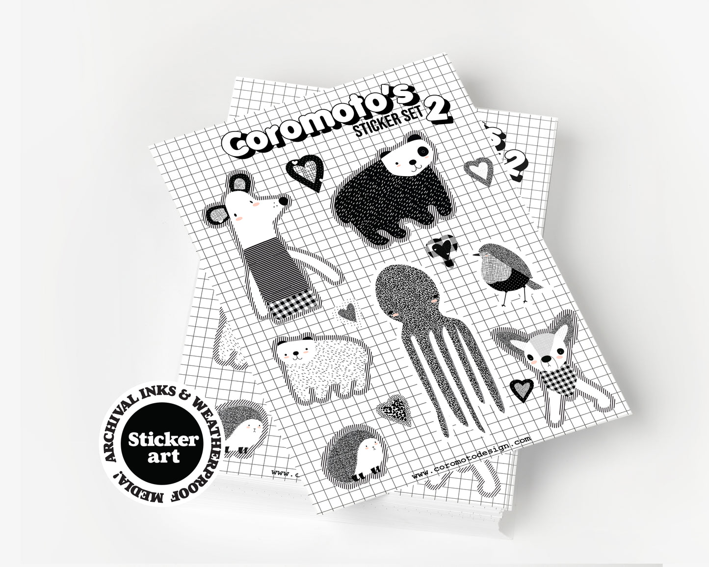 Coromoto's Glossy Sticker Set 2