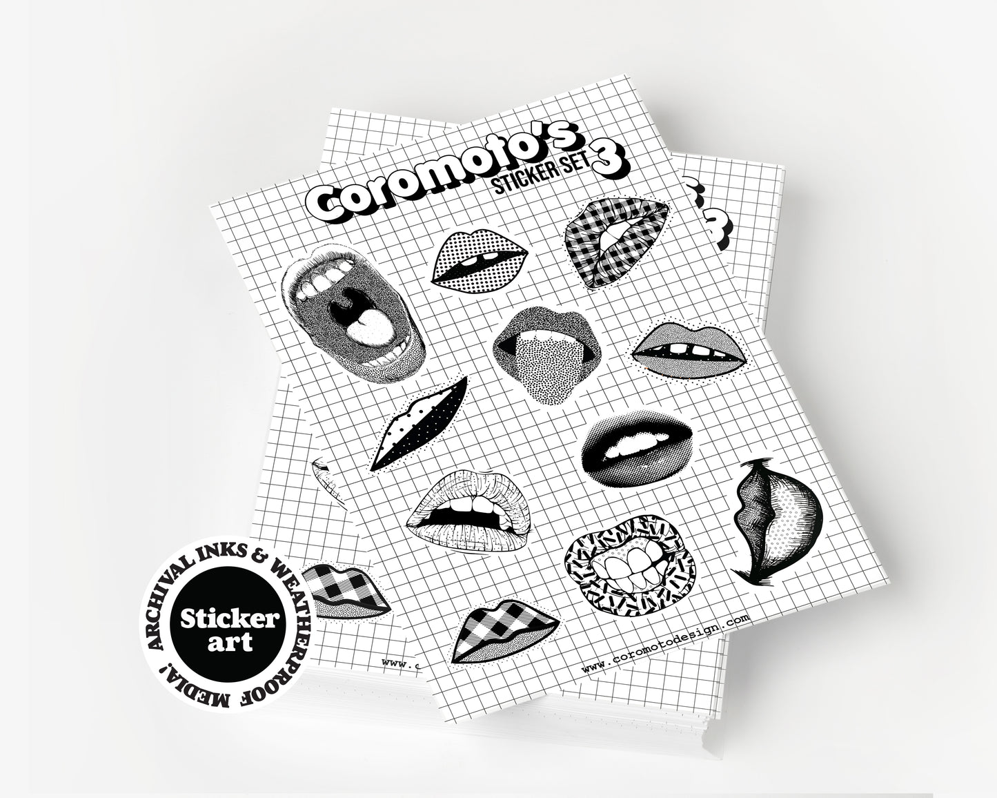 Coromoto's Glossy Sticker Set 3