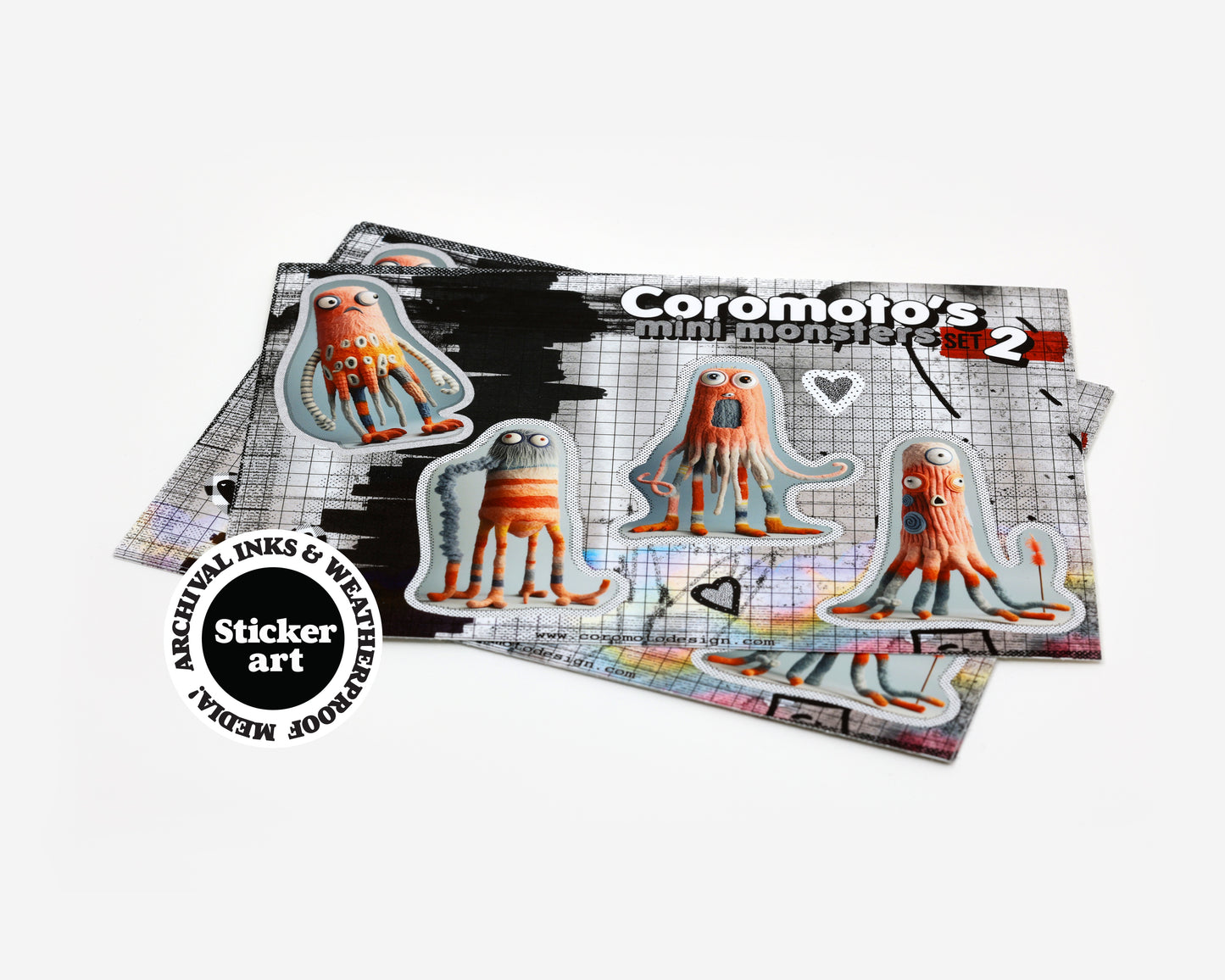 Coromoto's Mini Monster Factory Stickers Set #002