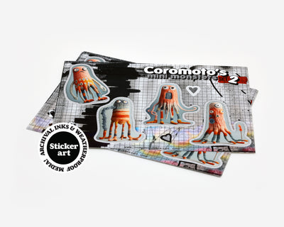 Coromoto's Mini Monster Factory Stickers Set #002