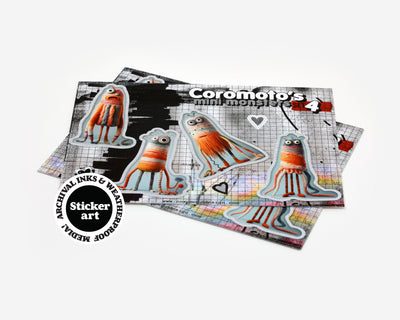Coromoto's Mini Monster Factory Stickers Set #004