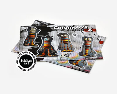 Coromoto's Mini Monster Factory Stickers Set #006