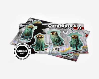 Coromoto's Mini Monster Factory Stickers Set #011