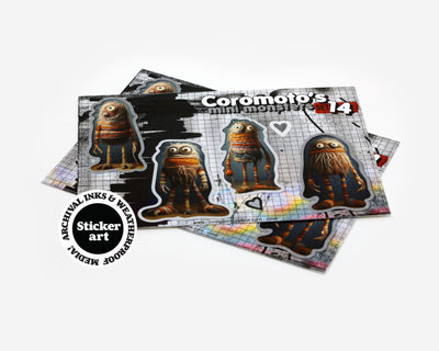 Coromoto's Mini Monster Factory Stickers Set #014