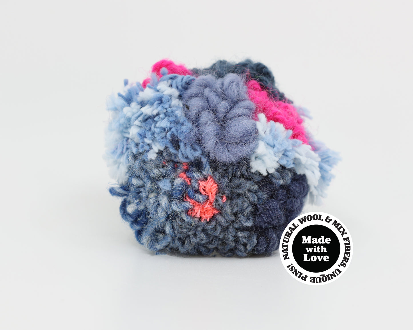 Wool & Mix Fiber Pin Brooch #004