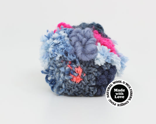 Wool & Mix Fiber Pin Brooch #004