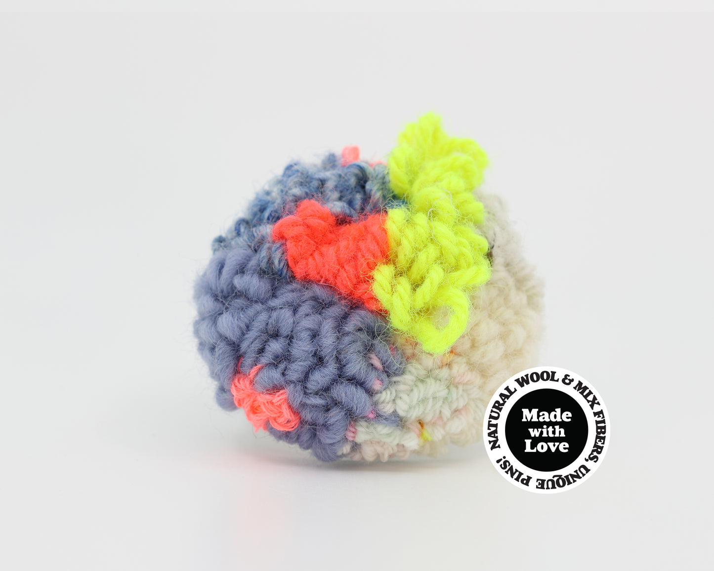 Wool & Mix Fiber Pin Brooch #010