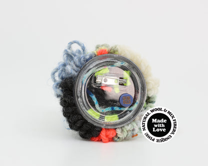 Wool & Mix Fiber Pin Brooch #017