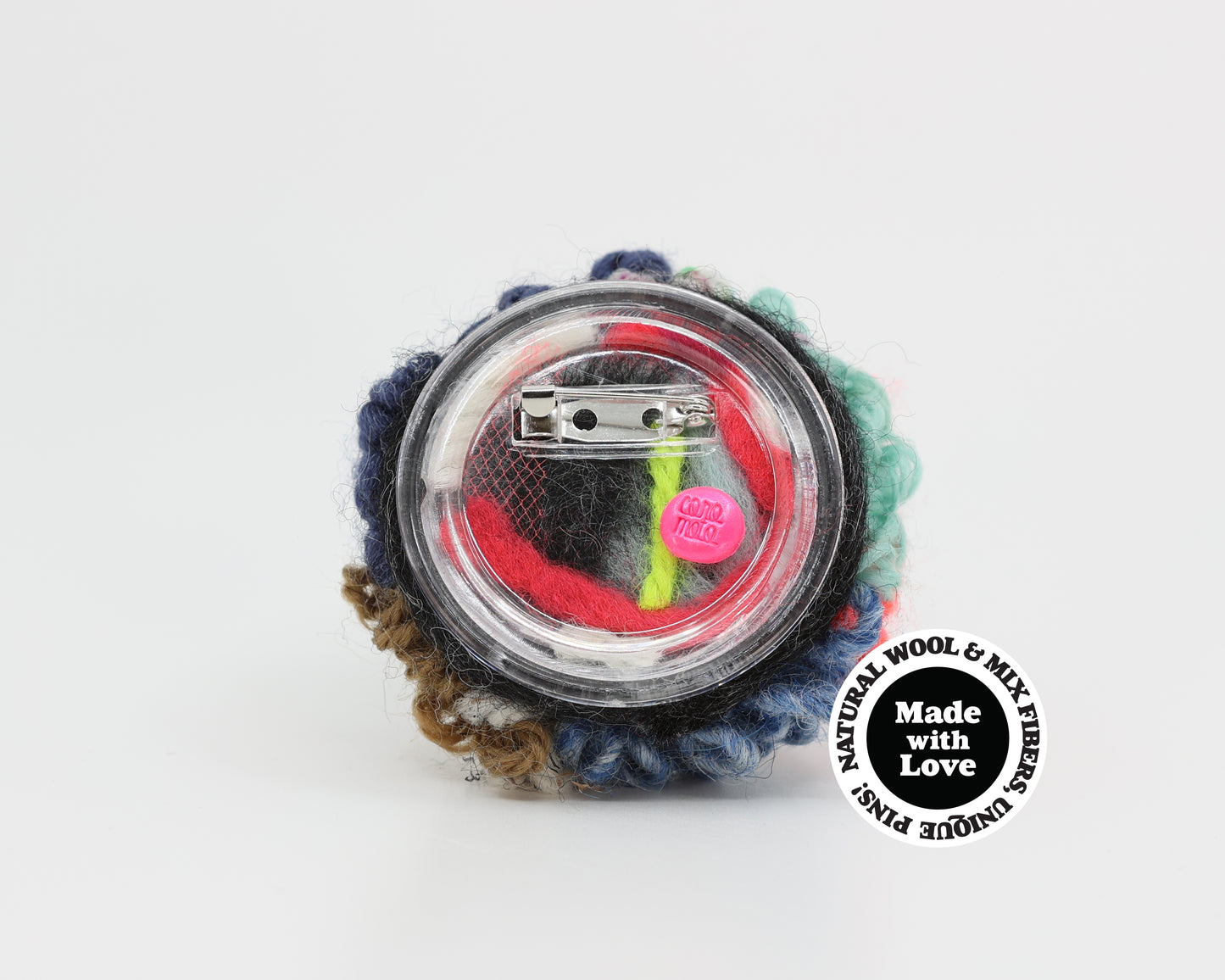 Wool & Mix Fiber Pin Brooch #020