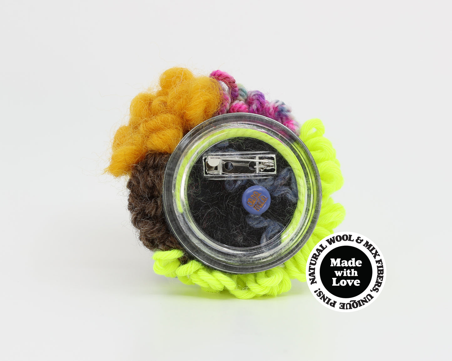 Wool & Mix Fiber Pin Brooch #021