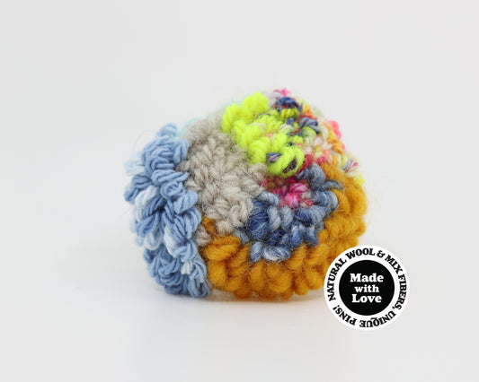 Wool & Mix Fiber Pin Brooch #023