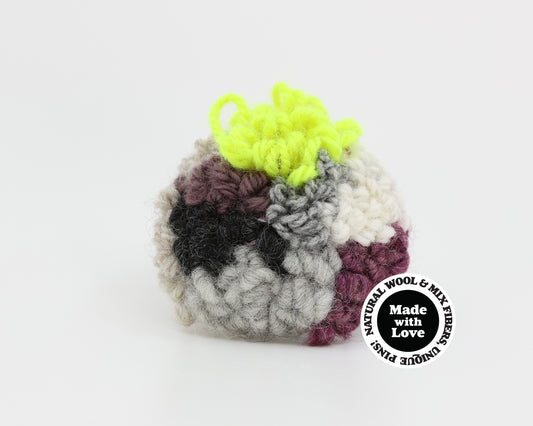 Wool & Mix Fiber Pin Brooch #025
