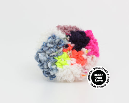 Wool & Mix Fiber Pin Brooch #026