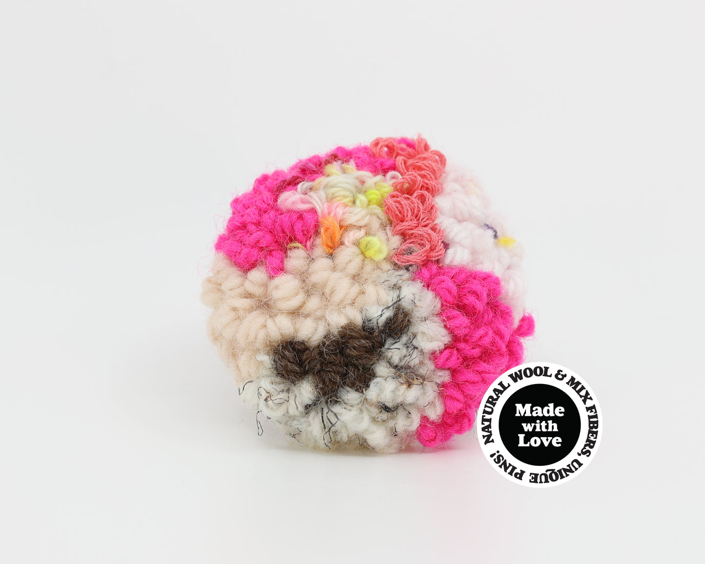 Wool & Mix Fiber Pin Brooch #027