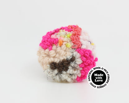 Wool & Mix Fiber Pin Brooch #027
