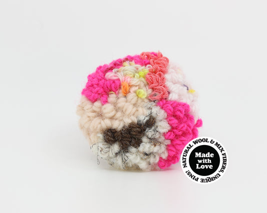 Wool & Mix Fiber Pin Brooch #027