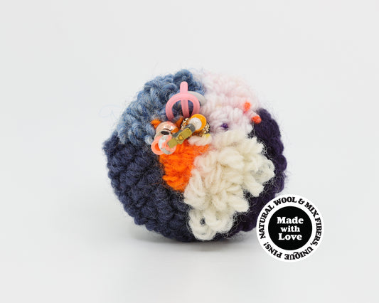 Wool & Mix Fiber Pin Brooch #029