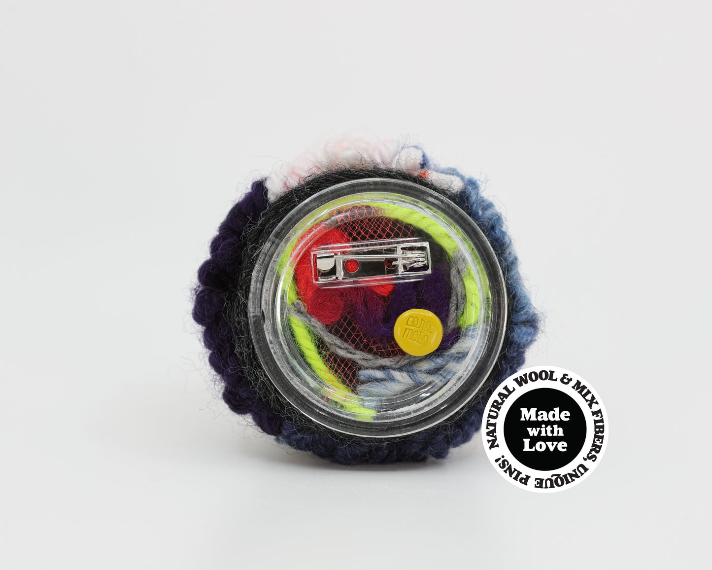 Wool & Mix Fiber Pin Brooch #029